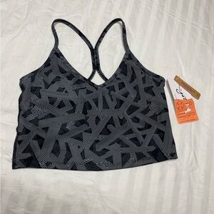 X By Gottex Peach Skin Wicking Quick Dry 4 Way Stretch Animal Print Black XS NEW